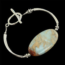 Load image into Gallery viewer, Bracelet - Double Tube Beads with Natural Stone
