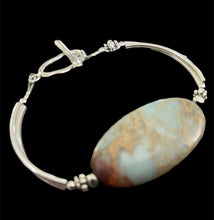 Load image into Gallery viewer, Bracelet - Double Tube Beads with Natural Stone
