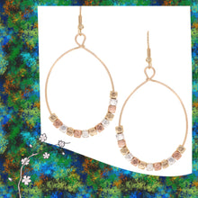 Load image into Gallery viewer, Earring Tri Tone Hoops. Very Cool!

