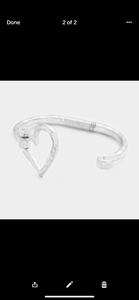 Bracelet hammered silvertone heart - a favorite!